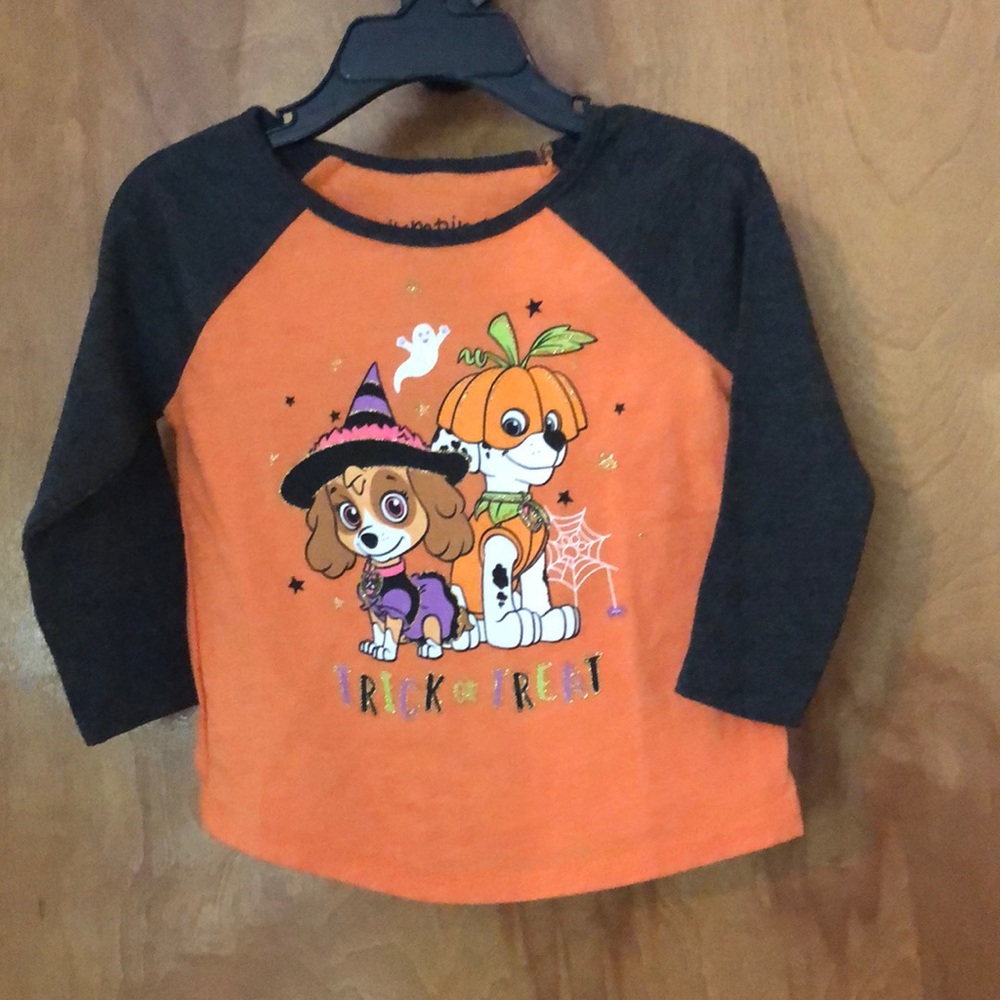Paw Patrol Halloween pumpkin witch Trick or Treat long sleeve shirt